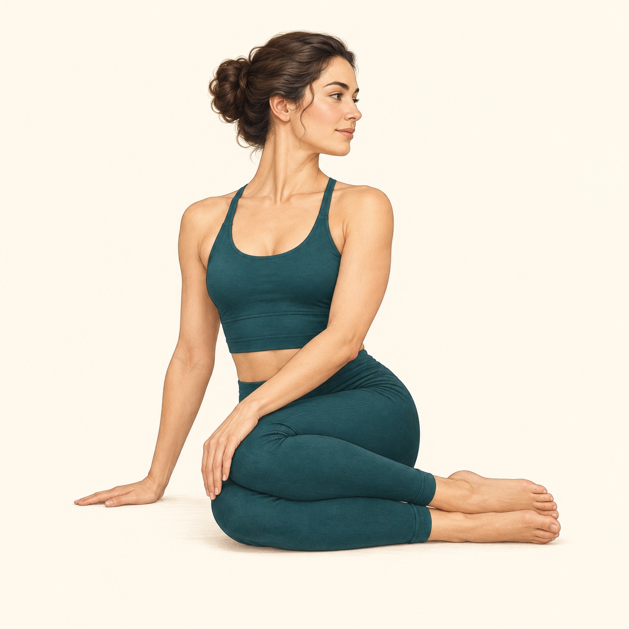 Instructional illustration of Bharadvaja’s Twist