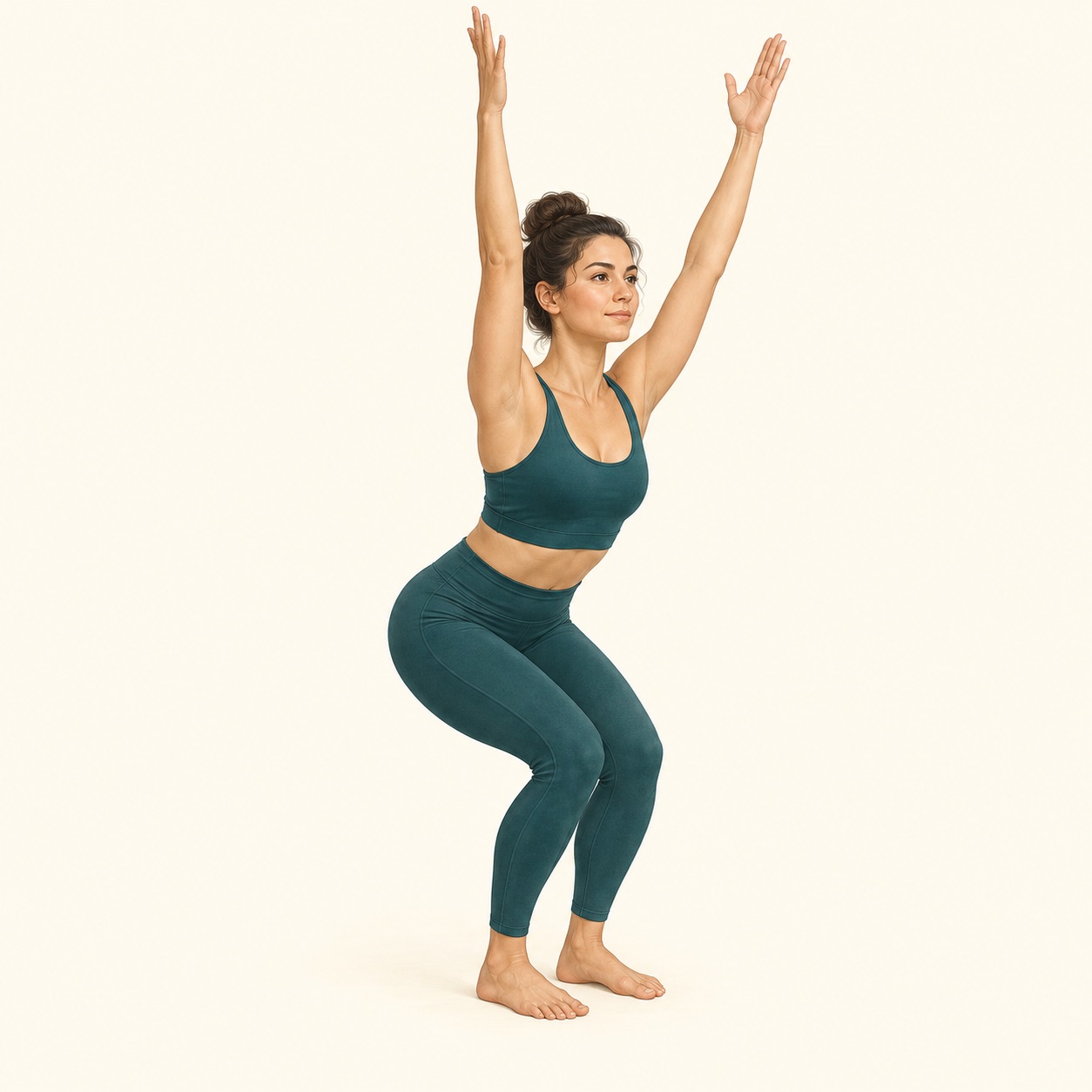 Instructional illustration of Chair Pose