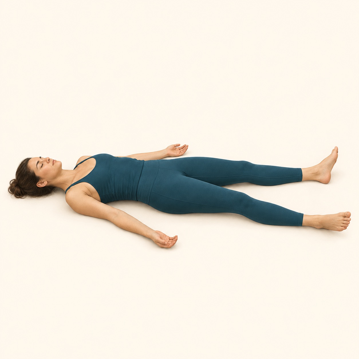 Instructional illustration of Corpse Pose