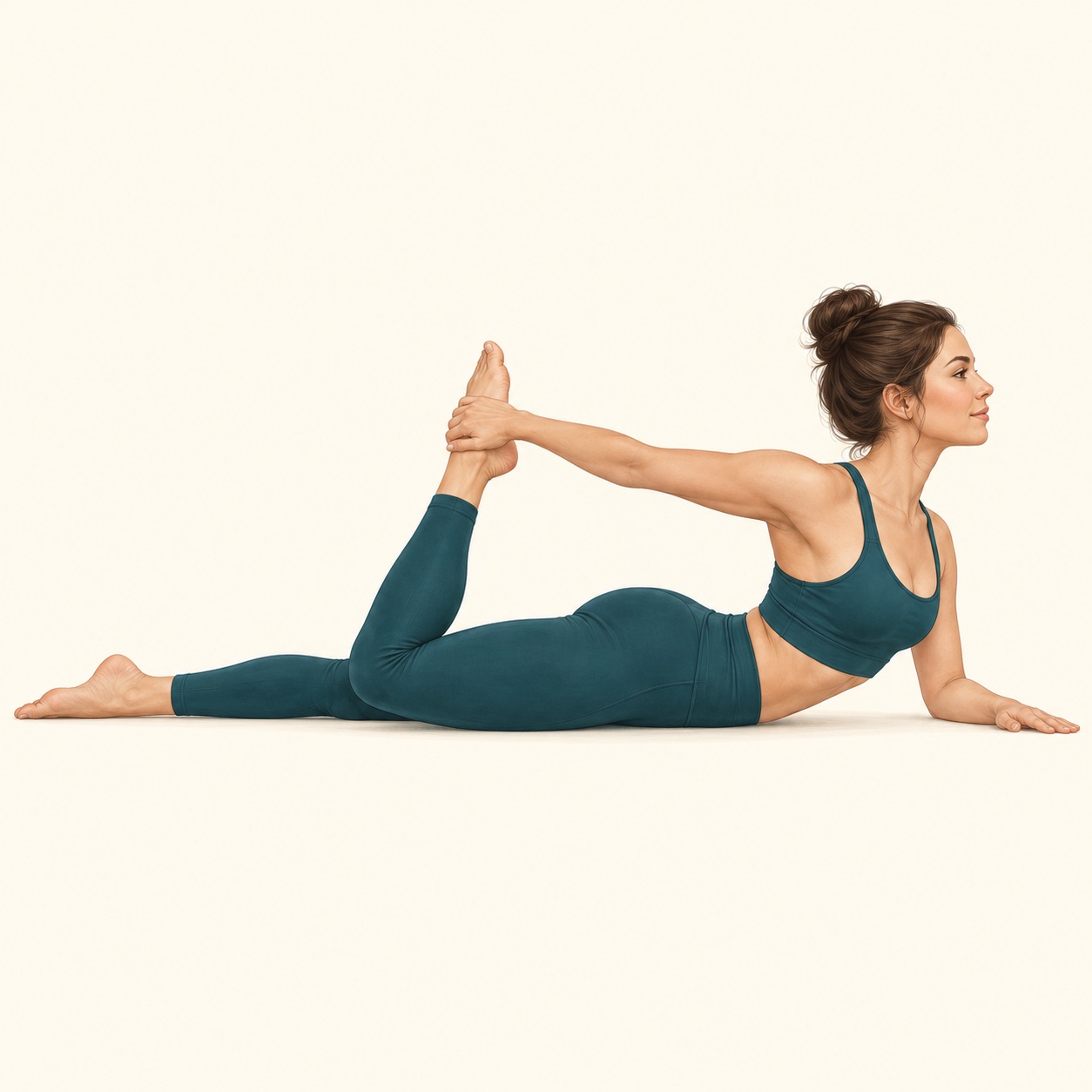 Instructional illustration of Half Frog Pose