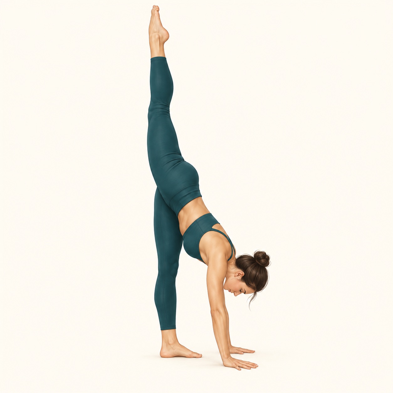 Instructional illustration of Standing Split